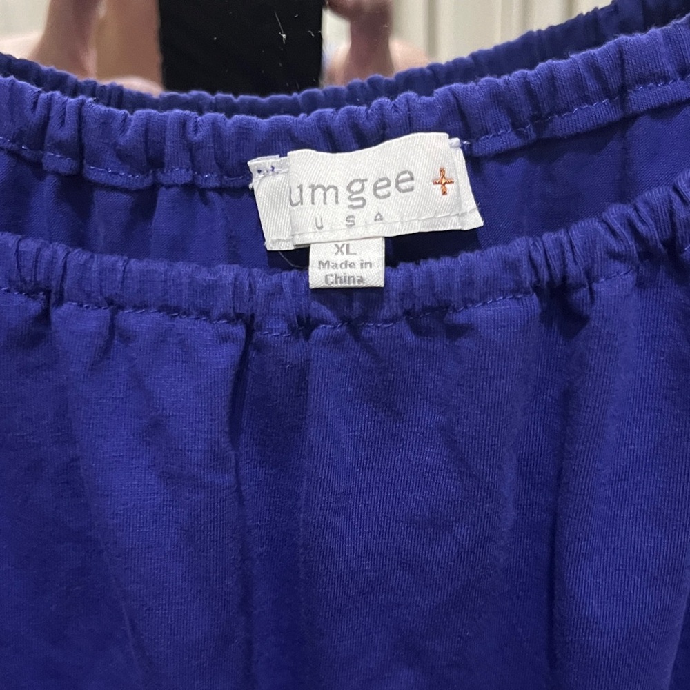 Umgee Royal Blue Blouse with Floral Embroidery - Picture 2 of 4